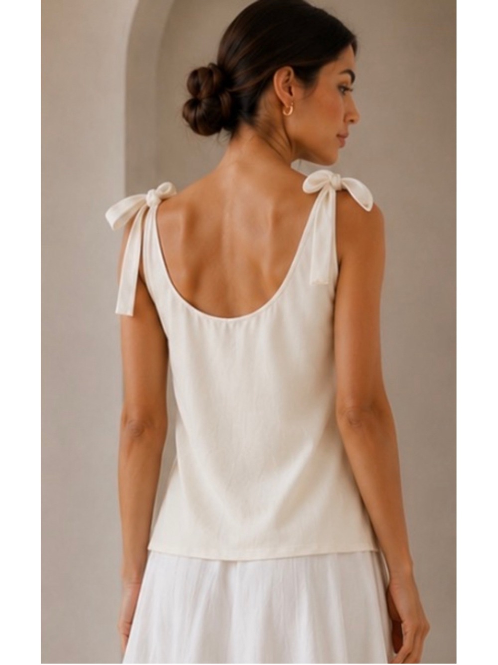 Zimmermann Tie-Shoulder Tank Top Ivory Size 3/L/10-12 Feminine Boho NWT